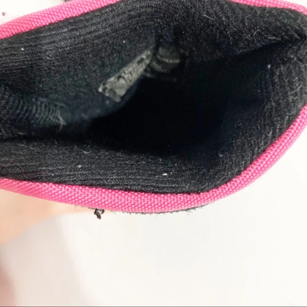 Totes Tammy Sued Nylon Waterproof Insulated Winter Snow Boots Velcro Drawstring